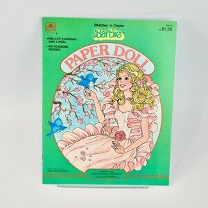 Golden Barbie Peaches 'n Cream Paper Doll UNCUT 1985